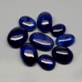 30.44 ct 9 piece Dark Blue 7.7 x 6 - 12 x 8 mm Madagascar Cabochon Sapphire