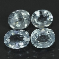 2.39 ct. 4 Stück ovale Brasilien Aquamarin Edelsteine, unbehandelt !