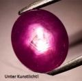 5.15 ct.  Natürlicher  ovaler 10.3 x 9.3 mm Mosambik Sternrubin 