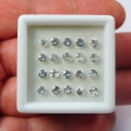 5.65 ct. 20 pieces round White 3.6 - 3.7 mm Cambodia Zircons