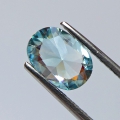 Bild 4 von 1.84 ct. grünlich Blauer ovaler 9 x 6.2 mm Kambodscha Zirkon 