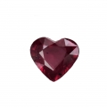 1.44 ct . Fine red violet 7.7 x 7 mm Rhodolithe  Garnet Heart