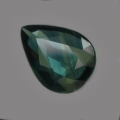 Bild 1 von 1.05 ct. Zarter grünlich blauer 7.4 x 5.6  mm  Saphir Tropfen