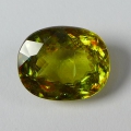 Bild 3 von 6.85 ct. Großer unbeh. Gelblich Grüner 12.5 x 10.5 mm Ceylon Titanit Sphene