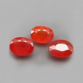4.46 ct. 3 piece of real oval orange 8 x 6 mm Madagascar sapphires