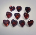 3.00 ct. 10 beatiful garnet heart gemstones from Mosambique