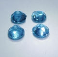 Bild 2 von 1.96 ct! 4 nice round 5 mm Neon Blue Madagaskar Apatite Gems