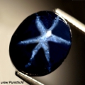 5.51 ct  Ovaler dunkelblauer 11 x 9 mm Blue Star Sternsaphir