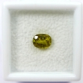Bild 3 von 1.18 ct gelblich Grüner ovaler 7 x 5.6 mm Titanit Sphen Edelstein