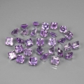 10.28 ct  30 Stück  bezaubernde 4.0 mm Karree Amethyst Edelst. aus Brasilien