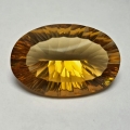 Bild 1 von 27.65 ct VVS! Goldgelber ovaler 27 x 17.5 mm Brasilien Citrin