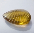 Bild 2 von 22.20 ct. VS! Huge Gold Yellow 24.8 x 16.4 mm Pear Facet Brazil Citrine
