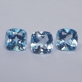 Bild 1 von 8.27 ct. VS! 3 schöne 8 x 8 mm Cushion Sky Blue Topase