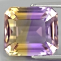 6.41 ct. Edler 11.5 x 10.2 mm Bolivien VVS Oktagon Ametrin