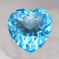 Bild 1 von 13.1ct. Augenreines 14.8 x 14.7 mm Sky Blue Topas Herz