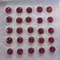 1.75 ct. 25 pieces round red  2.3 mm Pyrop Garnet Gems. 