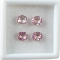 2.10 ct. 4 Stück unbeh. ovale Light Pink Mosambik Turmaline