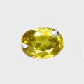 Bild 1 von 1.06 ct. Toller ovaler grünlich gelber 7.2 x 5.3  mm Titanit Sphen