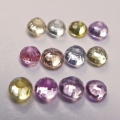 Bild 2 von 2.15 ct.  12 Stück Multi Color 3 - 3.2  mm Brillantschliff Tansania Saphire