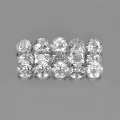 1.71 ct. 15 pieces fine round white 3.0 mm Brazil Brilliant Cut Topaz Gems