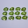 5.23 ct. 12 pieces fine green 6 x 4 mm Pakistan Peridot Pears. Nice color !
