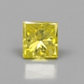 0.13 ct  Wunderschöner gelber 2.8 mm Prinzess Schliff Diamant aus Afrika