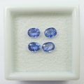 1.47 ct. 4 pieces fine oval Medium Blue Ceylon Saphire