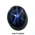 5.85 ct  Schöner ovaler dunkelblauer 11 x 9 mm Blue Star Sternsaphir