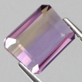 4.93 ct  VVS! Sehr schöner unbeh. 10.8 x 8.7mm Bolivien Bi-Color Oktagon Ametrin