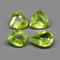 3.23 ct. Schliffmix with 4 yellowish Green Titanite Sphen gems