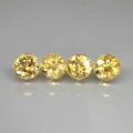 2.07 ct. 4 pieces round 5mm Brazil Gold Beryl Gemstones
