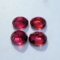 Bild 2 von 4.83 ct.  4 pieces of oval cherry red 6.5 x 5.5 - 7 x 6  mm Rhodolite Garnet
