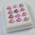 3.17 ct. 12 pieces of fine Pink Pear Facet Sri Lanka Sapphire