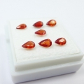 Bild 2 von 1.70 ct. 7 Stück zauberhafte Top Orange Tansania Saphir Tropfen