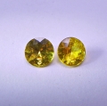 0.60 ct Fine Pair yellow round 4 - 4.2 mm Tansania Sapphires