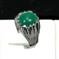 Bild 2 von Reizender 925 Silber Ring mit echtem 1.62 ct. Afrika Chrysopras  GR 54,5