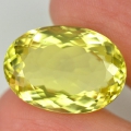 15.29 ct IF ! Wunderschöner ovaler 20.1 x 14.2 mm Brasilien Lemon Quarz