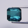 Bild 1 von 1.44 ct. Augenreiner bläulich grüner 6 x 6.3 mm Indigolith Turmalin