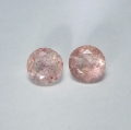 2.36 ct. Feienes Paar rosarote runde 6.7 - 7 mm Quarz