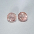 Bild 1 von 2.36 ct. Gentle pair of reddish pink round 6.7 - 7 mm Quarzt