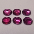 Bild 2 von 4.65ct VS!  6 pieces of oval cherry red 6 x 5 mm Rhodolite Garnet