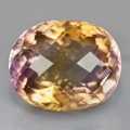 31.48 ct.  Bezaubernder natürl. 22.5 x 18.5 mm Bolivien Ametrin mit TOP Farbe !!