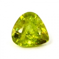 1.36 ct. Fine Yellowish Green 7.2 x 7 mm Pear Facet Titanit Sphene