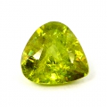 1.36 ct.  Feiner Gelblich Grüner 7.2 x 7 mm Titanit Sphene Tropfen