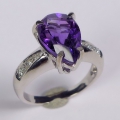 Bild 1 von Zauberhafter 925 Silber Ring mit Brasilien Amethyst, GR 54 (Ø 17,2 mm)