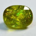 Bild 1 von 2.43 ct Gelblich Grüner ovaler 8.4 x 6.5 mm Madagaskar Titanit Sphene