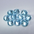 Bild 2 von 4.77 ct. 10 Stück blaue runde 4.2 mm Brillantschliff Kambodscha Zirkone