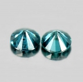 Bild 2 von 0.15 ct. Perfect pair of 2.7mm Fancy Blue Africa Diamonds