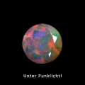 1.10 ct. Noble faceted  round 8 mm Multi-Color Ethiopia Opal
