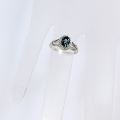 Bild 4 von Nice 925 Silver Ring with Brazil London Blue Topaz, SZ 6 (Ø 16.5 mm)